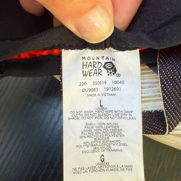 Mountain Hardwear Exposure Light Gore-Tex Glove Unisex Large Waterproof Winter - Picture 7 of 7